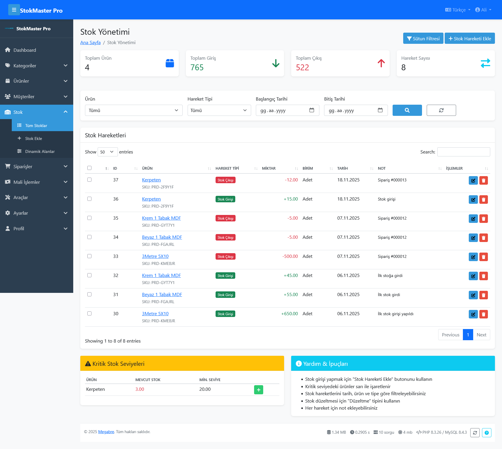 Stock Tracking Product Management System - Ekran Görüntüsü 23