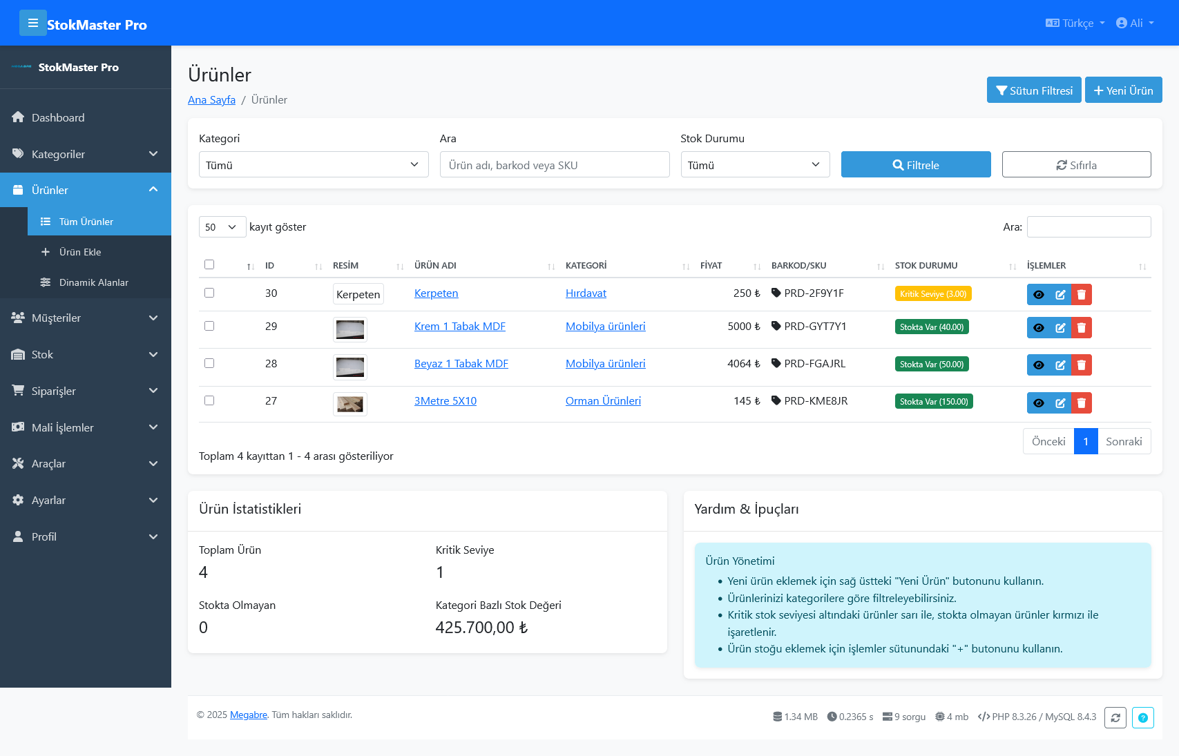 Stock Tracking Product Management System - Ekran Görüntüsü 25