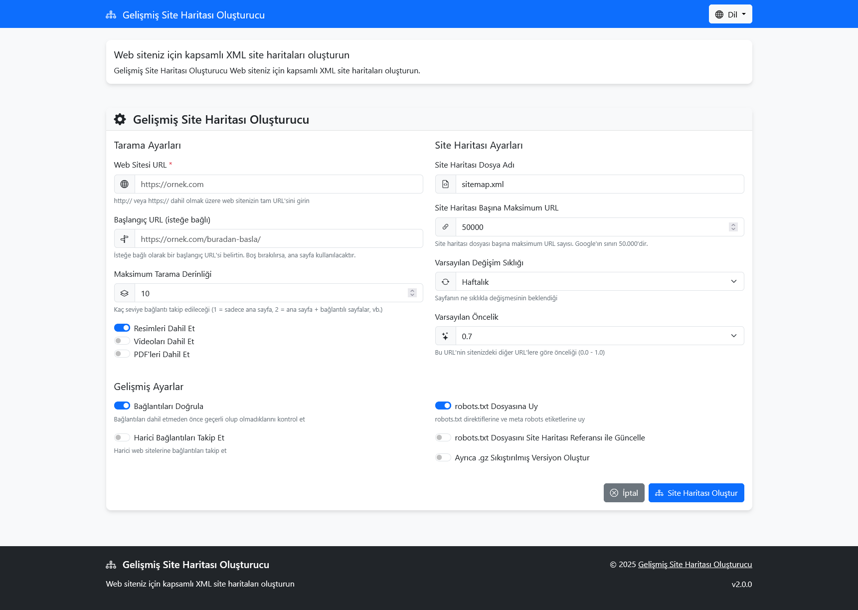 Sitemap Generator
